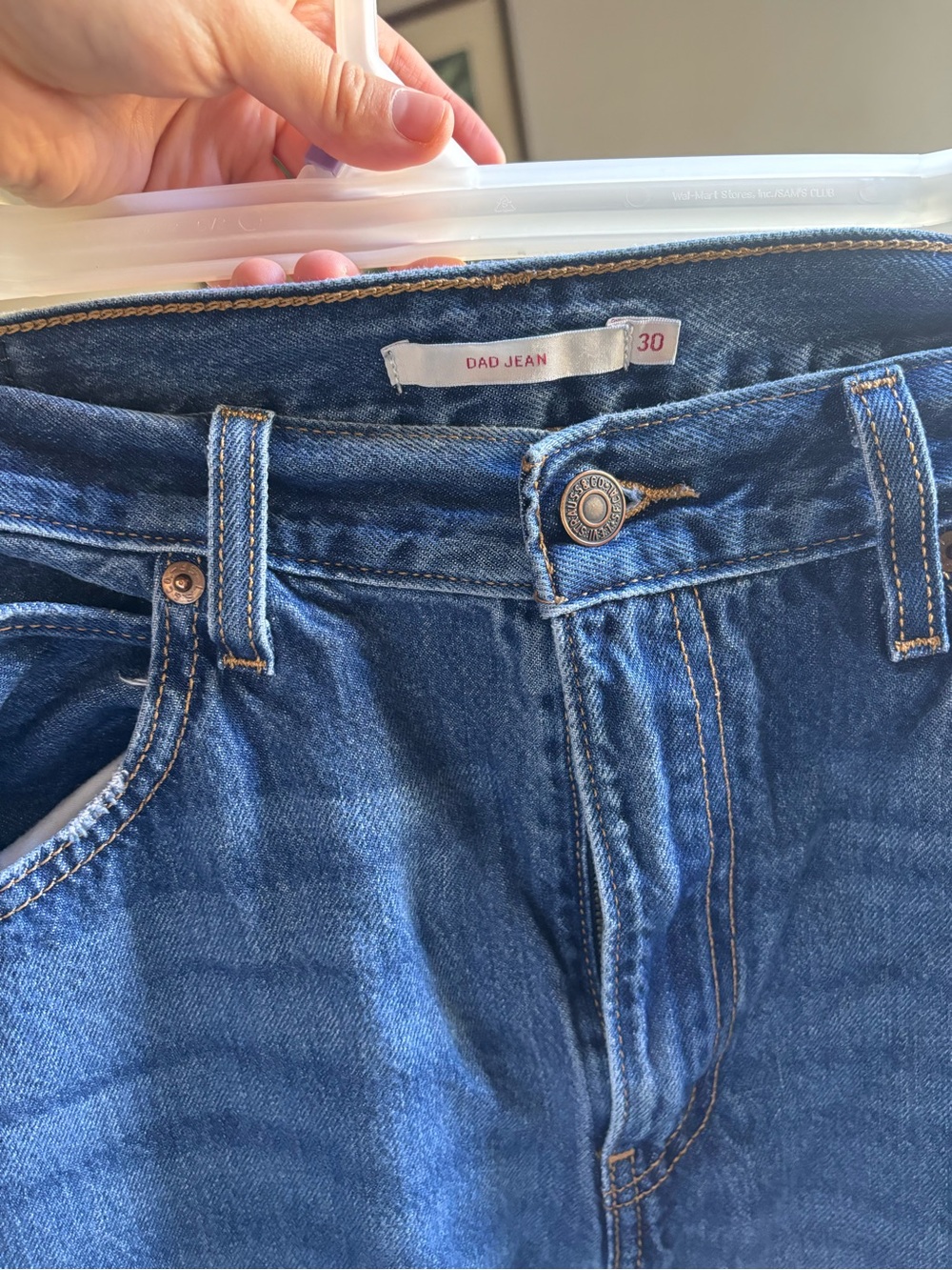 Aritzia Dad Jean in Classic Blue Denim
